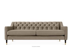 NOMUS, https://konsimo.de/kollektion/nomus/ Elegantes Dreisitzer-Sofa Velours mit Steppung beige beige - Foto