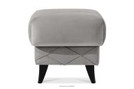 Sitzhocker mit Stauraum velours hellgrau