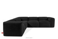 Großes modulares Ecksofa aus Gewebestoff graphit
