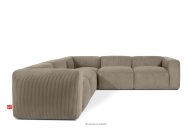 Großes modulares Ecksofa aus Kordstoff beige