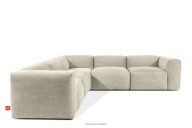 Großes modulares Ecksofa aus Kordsamt-Gewebe ecru