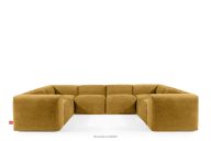Großes modulares Ecksofa in U-Form aus Gewebestoff