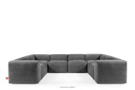 Großes modulares Ecksofa in U-Form aus Gewebestoff