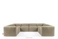 Großes modulares Ecksofa in U-Form aus Gewebestoff