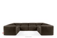 Großes modulares Ecksofa in U-Form aus Gewebestoff