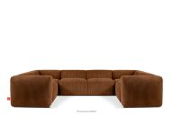 Großes modulares Ecksofa in U-Form aus Kordstoff rot