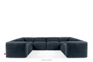 Großes modulares Ecksofa in U-Form aus Gewebestoff