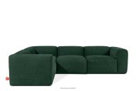 Bequeme modulare Sofaecke aus Gewebestoff nautisch, links