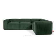 Bequemes Ecksofa-Modul aus Kordstoff dunkelgrün, rechts