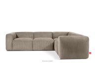 Bequemes Ecksofa-Modul aus Kordstoff beige, rechts