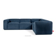 Bequemes Ecksofa-Modul aus Kordstoff marineblau, rechts