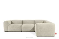 Komfortables Ecksofa-Modul aus Gewebestoff ecru, rechts