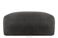 Boho-Sitzhocker aus Kordstoff grau