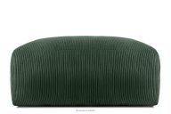 Boho-Sitzhocker aus Kordstoff dunkelgrün
