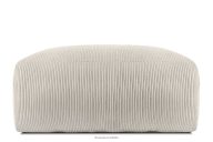 Boho-Sitzhocker aus Kordstoff cremefarbig
