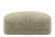 Boho-Sitzhocker aus Gewebestoff sandfarbig