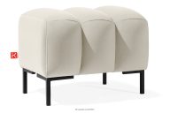 Eleganter Sitzhocker auf hohen Beinen cremefarbig