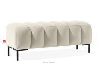 Breiter Sitzhocker 120 cm auf hohen Beinen cremefarbig