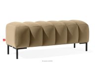 Breiter Sitzhocker 120 cm auf hohen Beinen beige