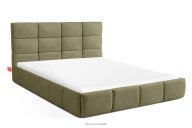 Bett 140 cm aus Bouclestoff grün