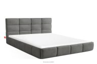 Bett 180 cm aus Bouclestoff dunkelgrau