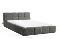 Polsterbett mit Kopfteil grau 140 cm