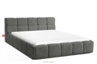 Polsterbett mit Kopfteil grau 160 cm
