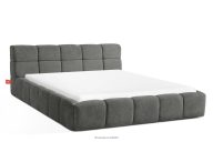 Polsterbett mit Kopfteil grau 180 cm