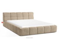 Polsterbett mit Kopfteil beige 180 cm
