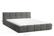 Polsterbett mit Kopfteil grau 200 cm