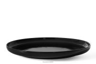 Speiseteller glänzend schwarz