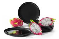 Dessertteller glänzend schwarz 6tlg.