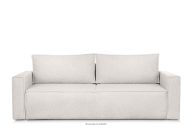 Dreisitziges Sofa boucle mit Schlaffunktion weiß