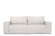 Dreisitziges Sofa boucle mit Schlaffunktion weiß