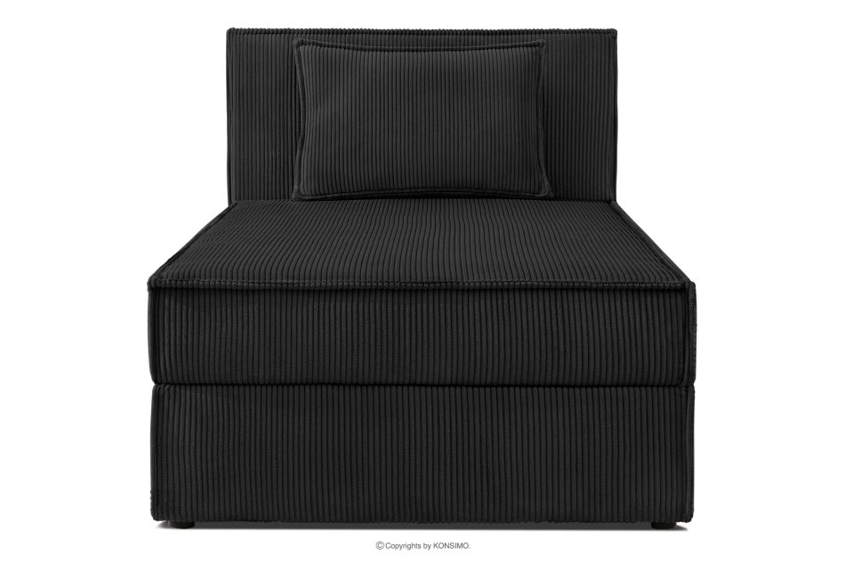 ROTI Boxspringbett 80 cm aus Kordstoff schwarz schwarz - Foto 2