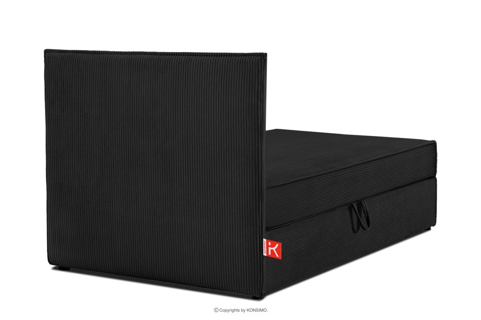 ROTI Boxspringbett 80 cm aus Kordstoff schwarz schwarz - Foto 4