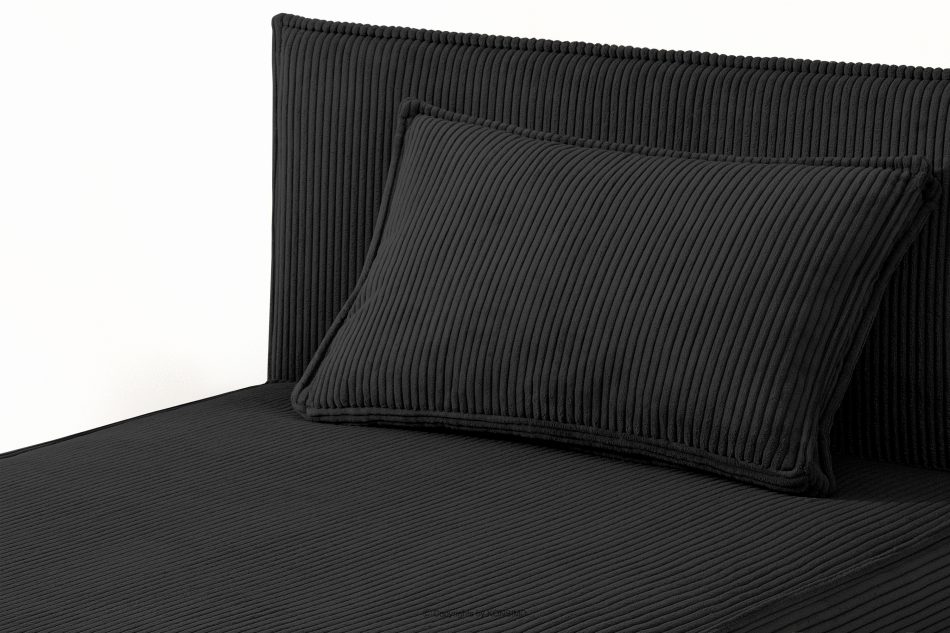ROTI Boxspringbett 80 cm aus Kordstoff schwarz schwarz - Foto 6
