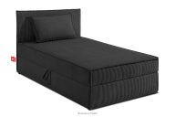 Boxspringbett 80 cm aus Kordstoff dunkelgrau