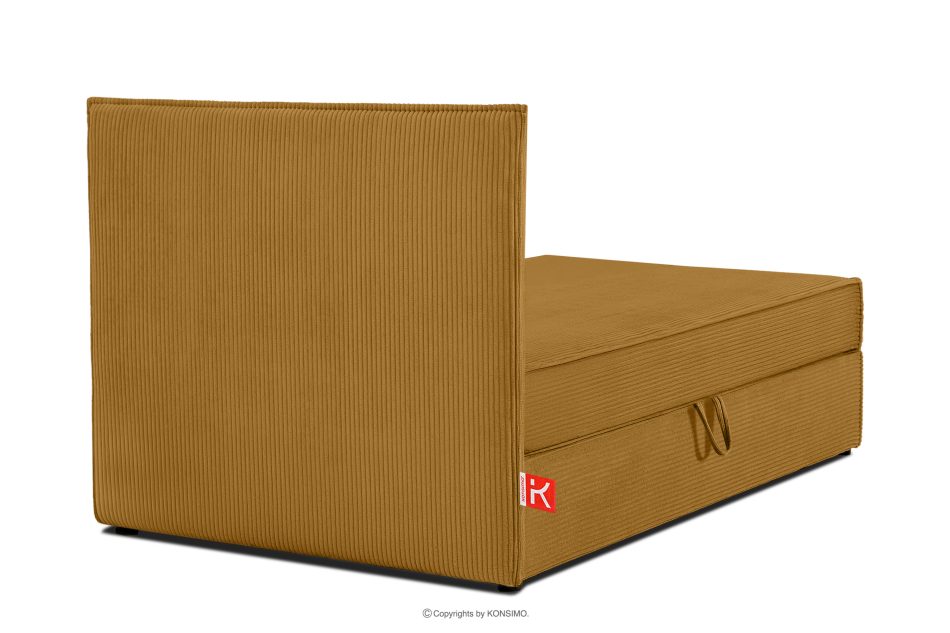 ROTI Boxspringbett 80 cm aus gelbem Kordstoff gelb - Foto 4