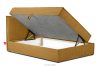 ROTI Boxspringbett 80 cm aus gelbem Kordstoff gelb - Foto 6