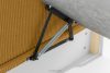 ROTI Boxspringbett 80 cm aus gelbem Kordstoff gelb - Foto 8