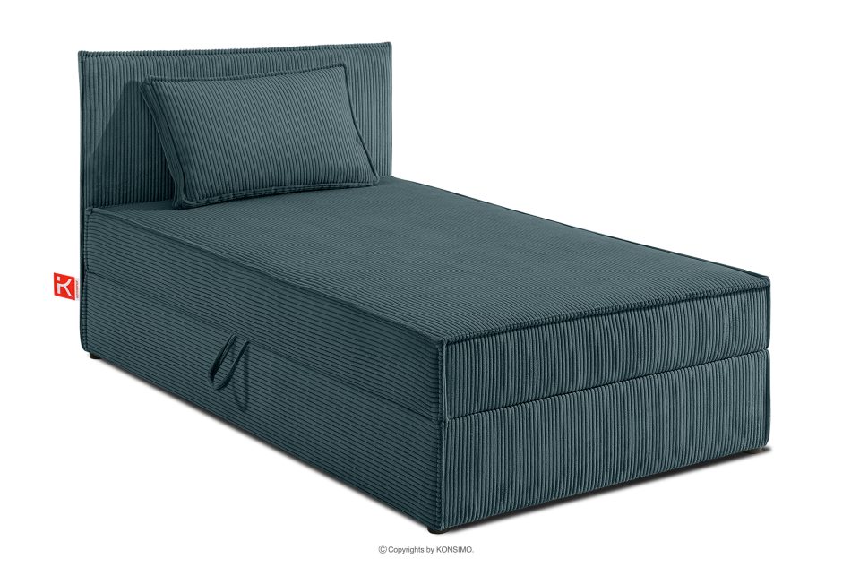 ROTI Einzelbett 80 cm aus blauem Kordstoff blau - Foto 0