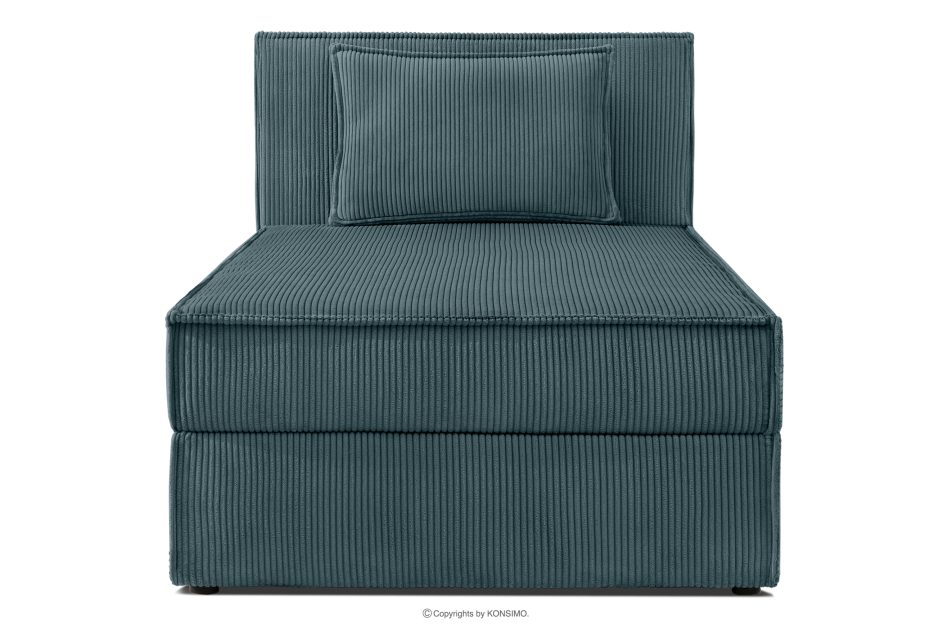 ROTI Einzelbett 80 cm aus blauem Kordstoff blau - Foto 2