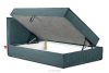 ROTI Einzelbett 80 cm aus blauem Kordstoff blau - Foto 6