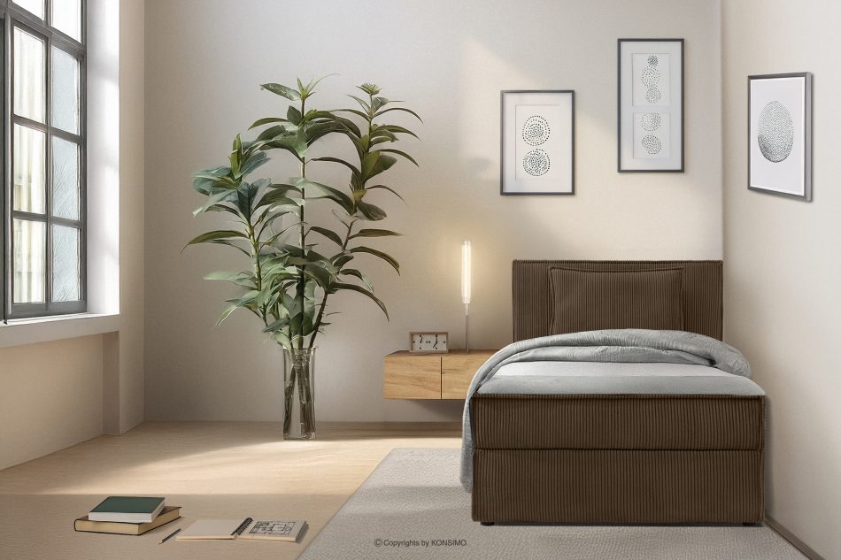 ROTI Boxspringbett für Teenager 80 cm dunkelbraun Dunkelbraun - Foto 13