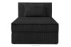 ROTI Boxspringbett 90 cm aus Kordstoff schwarz schwarz - Foto 3