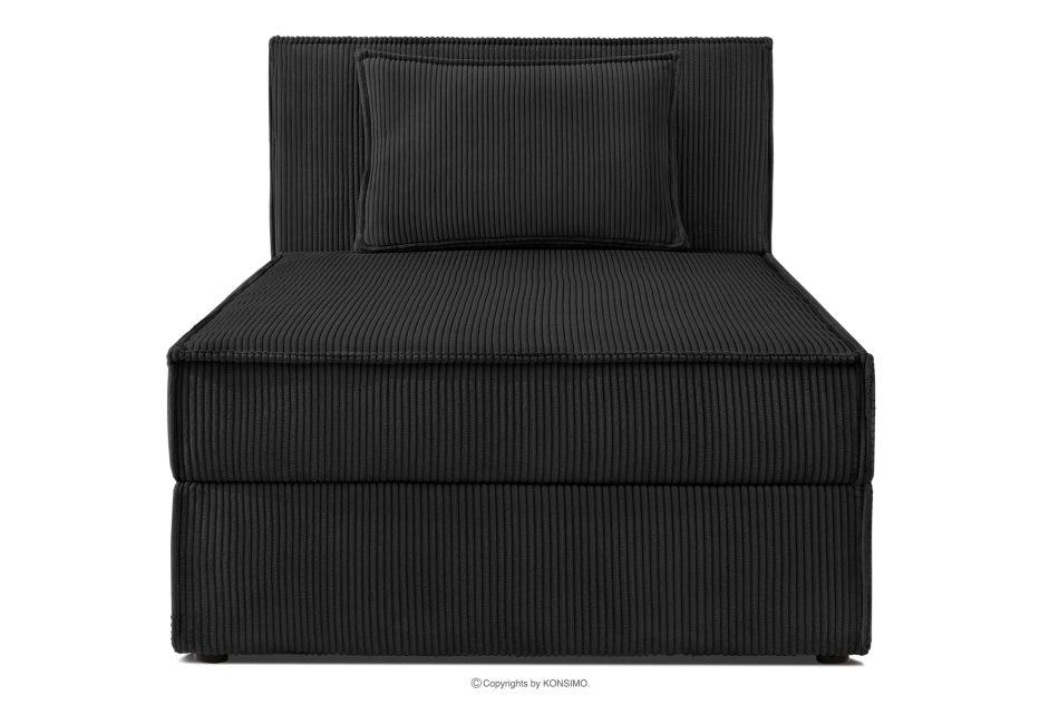 ROTI Boxspringbett 90 cm aus Kordstoff schwarz schwarz - Foto 2
