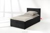 ROTI Boxspringbett 90 cm aus Kordstoff schwarz schwarz - Foto 2