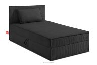 Boxspringbett 90 cm aus Kordstoff dunkelgrau