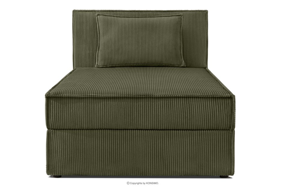 ROTI Boxspringbett 90 cm aus Kordstoff oliv oliv - Foto 2